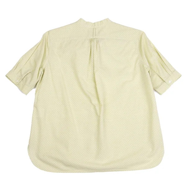 MARGARET HOWELL Pin-dot  Band Collar Short Sleeve Shirt K-161408_013