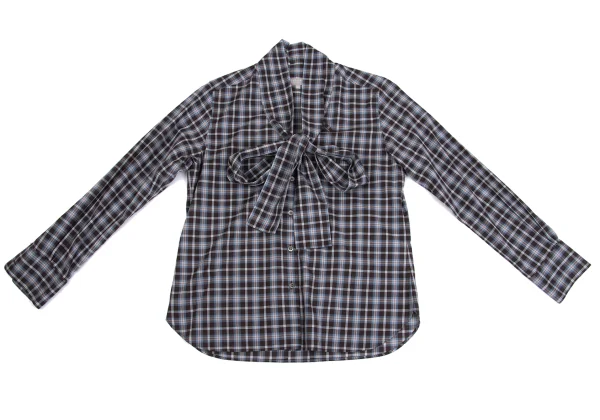 MARGARET HOWELL Check Ribbon Neck Shirt K-161409_002