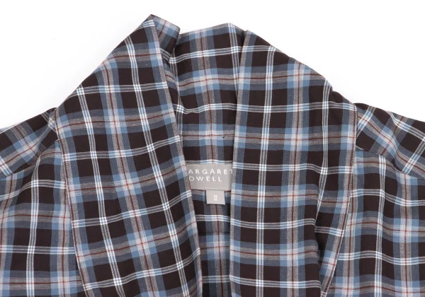 MARGARET HOWELL Check Ribbon Neck Shirt K-161409_004