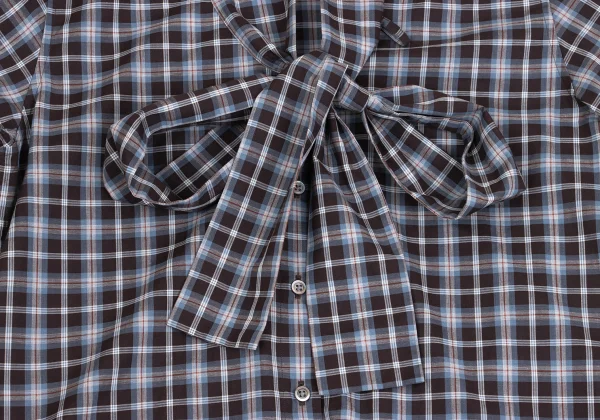 MARGARET HOWELL Check Ribbon Neck Shirt K-161409_005