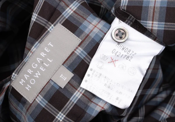 MARGARET HOWELL Check Ribbon Neck Shirt K-161409_015