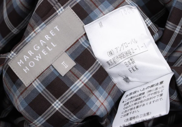 MARGARET HOWELL Check Ribbon Neck Shirt K-161409_016