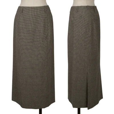 MARGARET HOWELL Wool Houndstooth Skirt