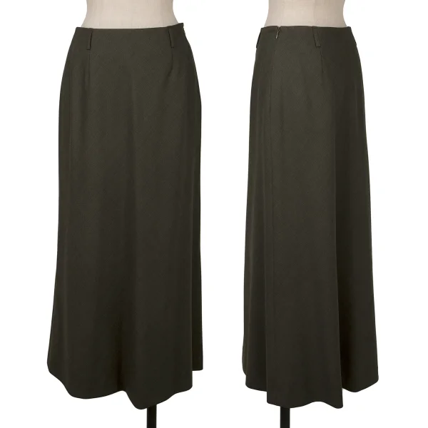 MARGARET HOWELL Wool A-line Skirt Brown 3 K-161416_001