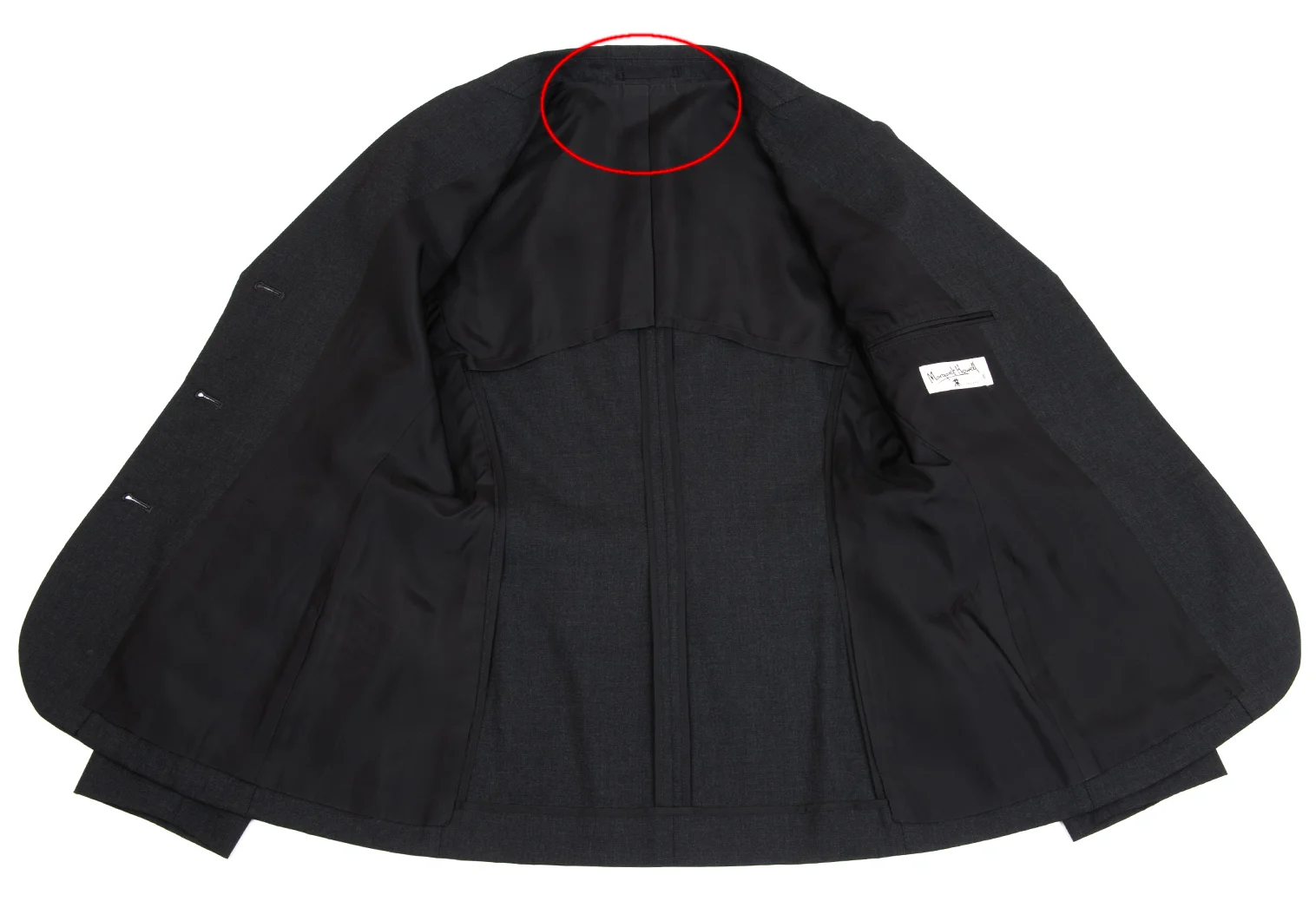 美品 MARGARET HOWELL WOOL SERGE JACKET 黒 美品 MARGARET HOWELL WOOL SERGE JACKET 黒 Black cotton drill