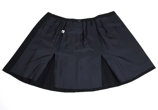MARGARET HOWELL Wool Check Tuck Pleats Wrap Skirt K-161421_007