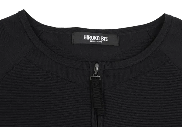 HIROKO BIS Rib Switching Zip Cardigan  K-161424_004