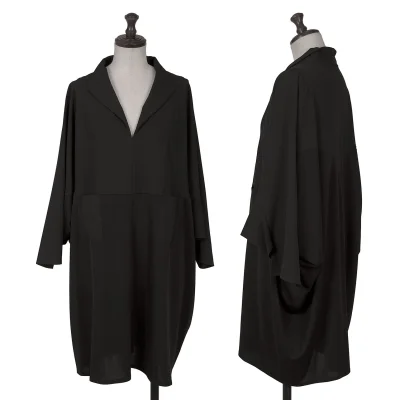 HIROKO KOSHINO Patch Pocket Switching Dolman Pullover Tunic
