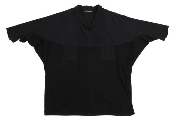 HIROKO KOSHINO Patch Pocket Switching Dolman Pullover Tunic K-161425_002
