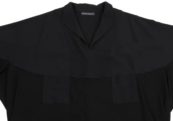 HIROKO KOSHINO Patch Pocket Switching Dolman Pullover Tunic K-161425_003