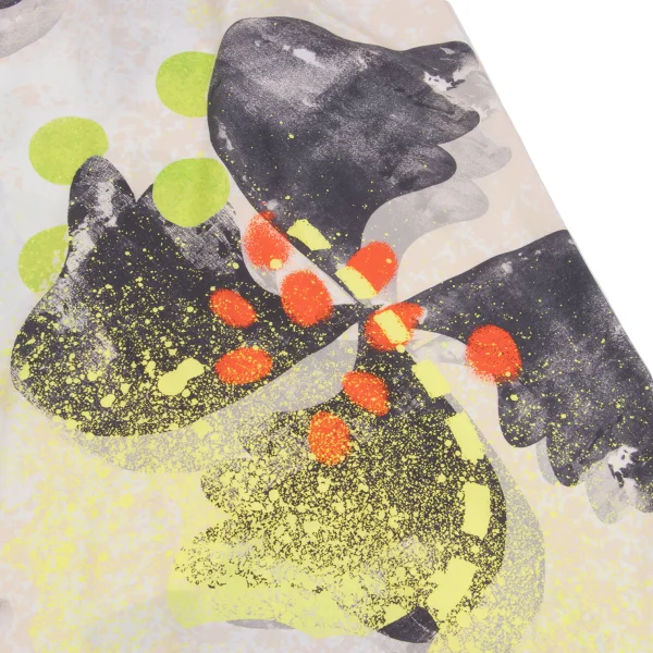 HIROKO KOSHINO Splash Paint Printed Rib Switching Dress K-161427_009