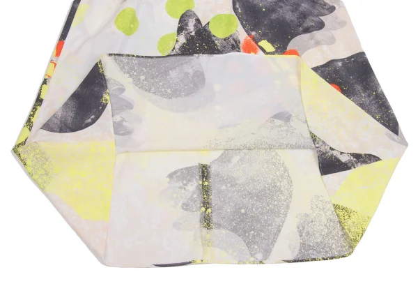 HIROKO KOSHINO Splash Paint Printed Rib Switching Dress K-161427_010