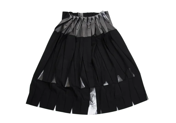 ISSEY MIYAKE 132 5. Foil Printed Pleats Skirt K-161434_010