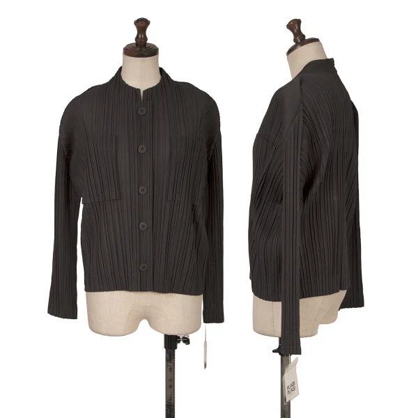 【美品】プリーツプリーズ PLEATS PLEASE パーカー　ブラック　3 美品】プリーツプリーズ PLEATS PLEASE パーカー ブラック 3