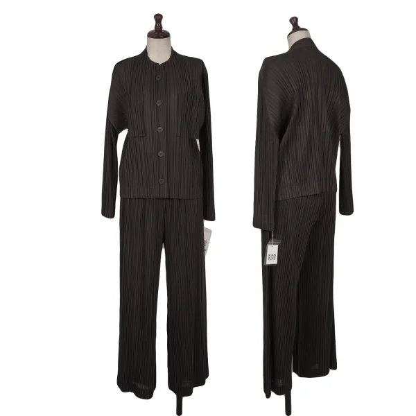 PLEATS PLEASE Jacket & Wide Pants Charcoal 3 K-161439_001