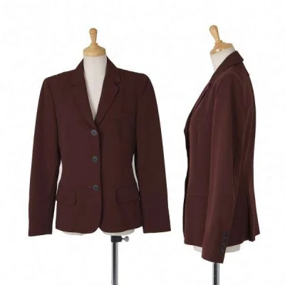 ジャンポールゴルチエ ファム Jean Paul GAULTIER FEMME ポリウール3Bベントプリーツジャケット レンガ