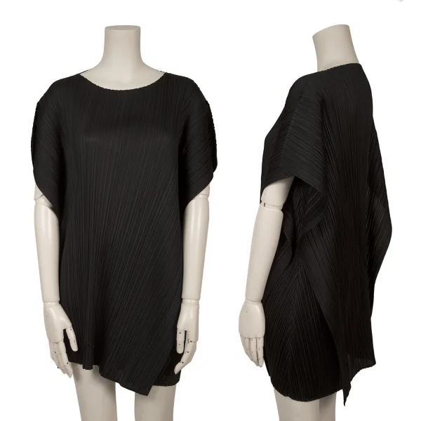 PLEATS PLEASE Pleated Sleeveless Top Black 3 K-161443_001