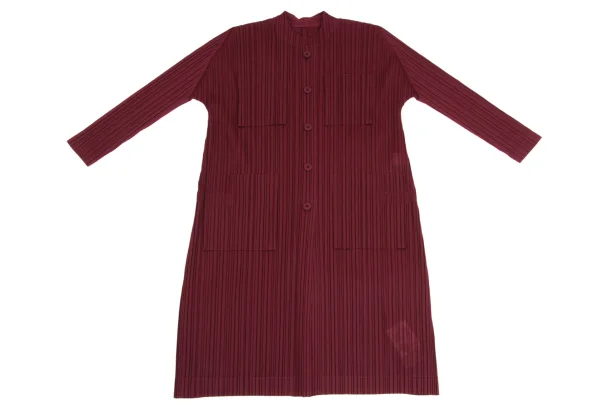 PLEATS PLEASE Pleats Patch Pocket Band Collar Tunic K-161446_002