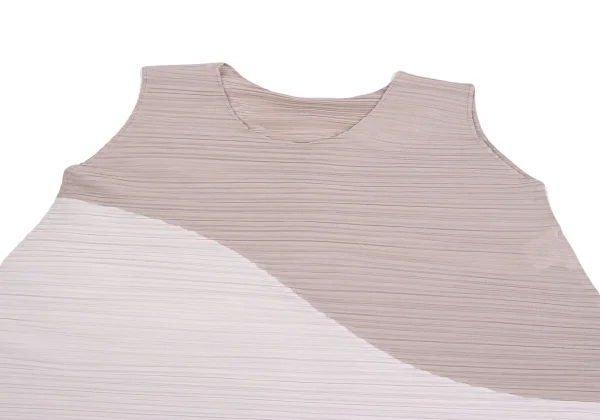 PLEATS PLEASE Bicolor Sleeveless Tunic K-161447_003