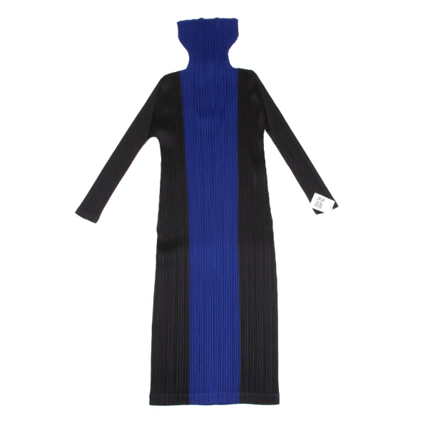 PLEATS PLEASE Pleats Bicolor Turtleneck Dress K-161449_002