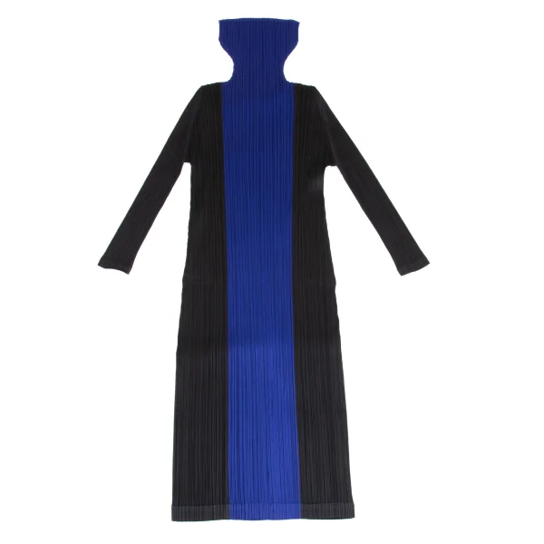 PLEATS PLEASE Pleats Bicolor Turtleneck Dress K-161449_009