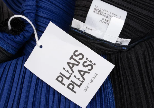 PLEATS PLEASE Pleats Bicolor Turtleneck Dress K-161449_012