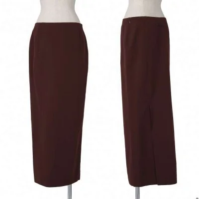 ジャンポールゴルチエ ファム Jean Paul GAULTIER FEMME ポリウールロングスカート レンガ