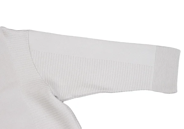 PLEATS PLEASE Striped Weave Switching Knit K-161451_005