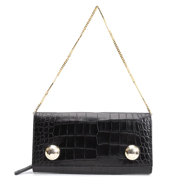 Max Mara Crocodile Emboss Leather Wallet K-161453_002