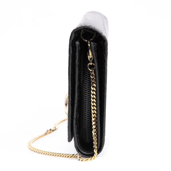 Max Mara Crocodile Emboss Leather Wallet K-161453_003