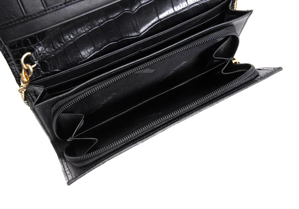 Max Mara Crocodile Emboss Leather Wallet K-161453_010