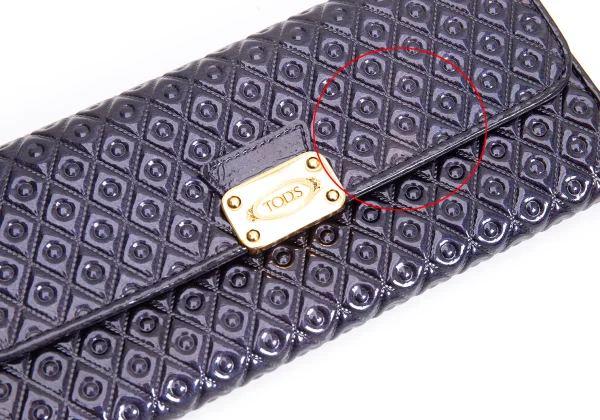 TOD'S Enamel Rhombus Emboss Wallet K-161454_005