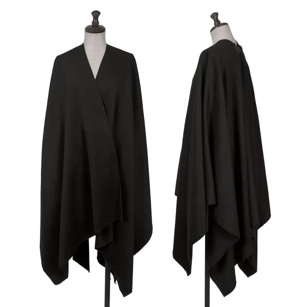 ESTNATION Cashmere Blend Wool Cloak Black S-M K-161459_001