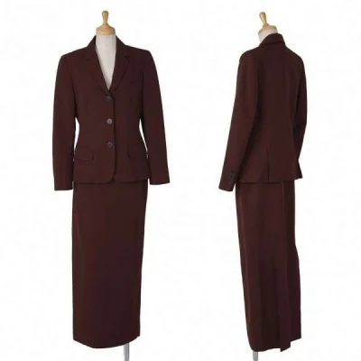 ジャンポールゴルチエ ファム Jean Paul GAULTIER FEMME ポリウールセットアップスーツ レンガ