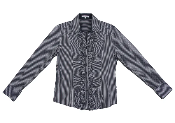NARACAMICIE Stiripe Frill Blouse K-161462_002