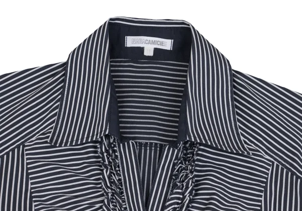 NARACAMICIE Stiripe Frill Blouse K-161462_004