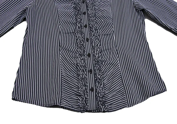 NARACAMICIE Stiripe Frill Blouse K-161462_010
