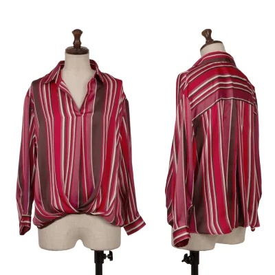 NARACAMICIE Poly Stripe Pull Over Blouse