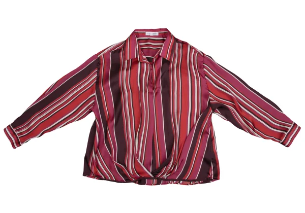 NARACAMICIE Poly Stripe Pull Over Blouse K-161463_002