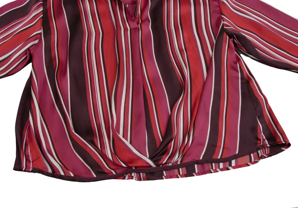 NARACAMICIE Poly Stripe Pull Over Blouse K-161463_007