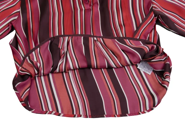 NARACAMICIE Poly Stripe Pull Over Blouse K-161463_009