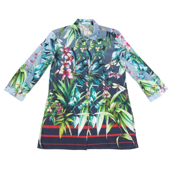 NARACAMICIE Botanical Printed 3/4 Sleeve Blouse K-161469_002