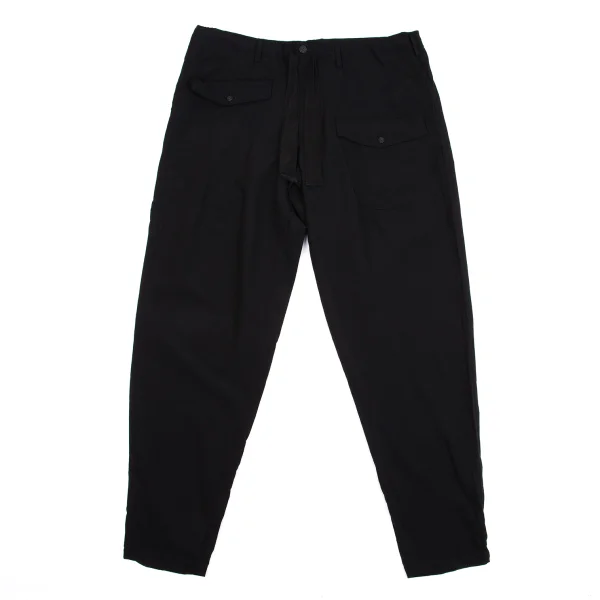 Y's for men Flap Pocket Design Wool Tapered Pants Black M-L K-161477_001