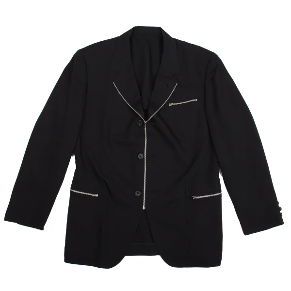 Jean Paul GAULTIER HOMME Zipper Design Wool Jacket Black 48 K-161480_001
