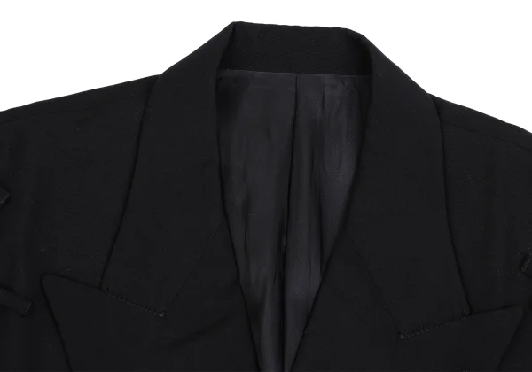 ジャンポールゴルチエ オムJean Paul GAULTIER HOMME リボン着脱デザインウールジャケット 黒50 K-161481_003