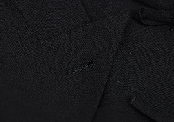 ジャンポールゴルチエ オムJean Paul GAULTIER HOMME リボン着脱デザインウールジャケット 黒50 K-161481_004