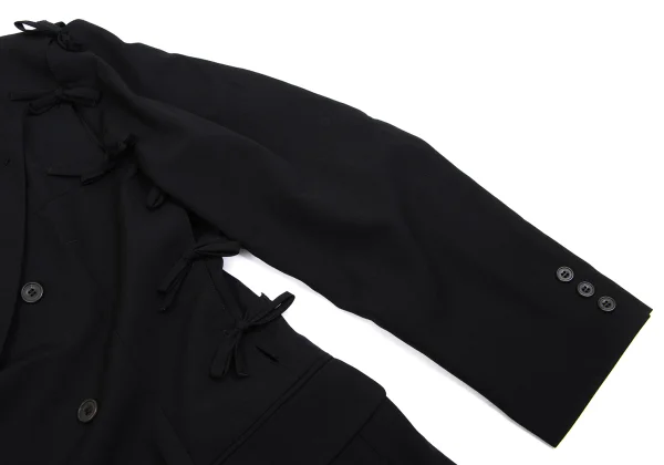 ジャンポールゴルチエ オムJean Paul GAULTIER HOMME リボン着脱デザインウールジャケット 黒50 K-161481_006