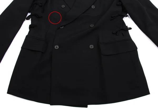 ジャンポールゴルチエ オムJean Paul GAULTIER HOMME リボン着脱デザインウールジャケット 黒50 K-161481_009