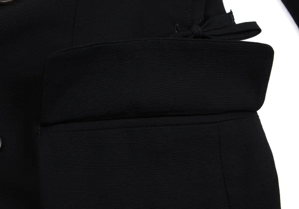 ジャンポールゴルチエ オムJean Paul GAULTIER HOMME リボン着脱デザインウールジャケット 黒50 K-161481_012