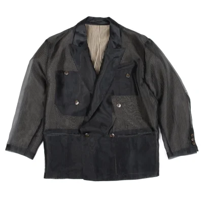 Jean Paul GAULTIER HOMME See-through Layered Striped Jacket